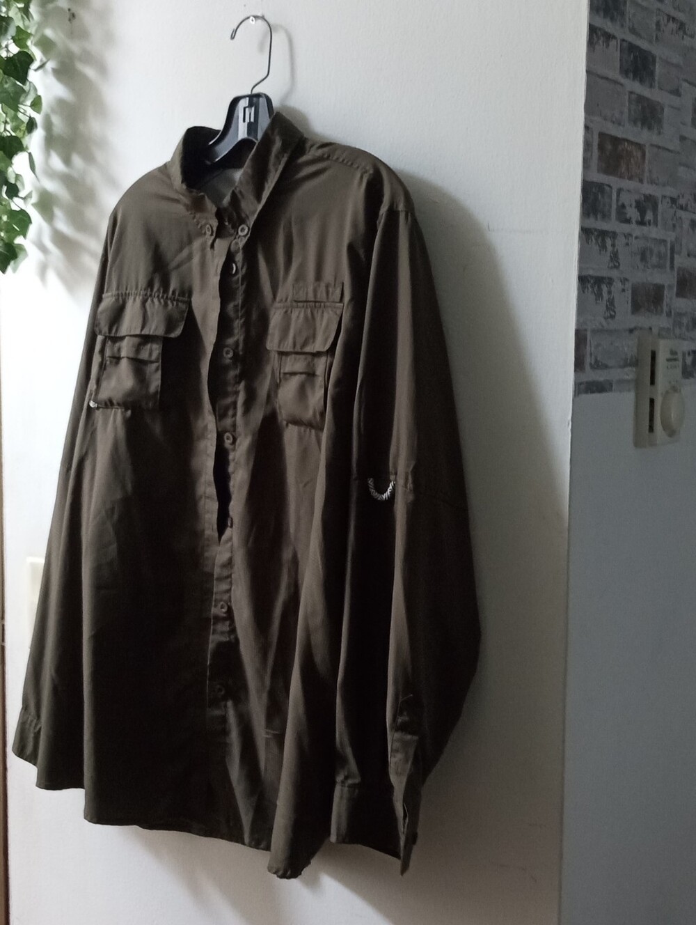 Men's Olive Green Utility Shirt Jacket